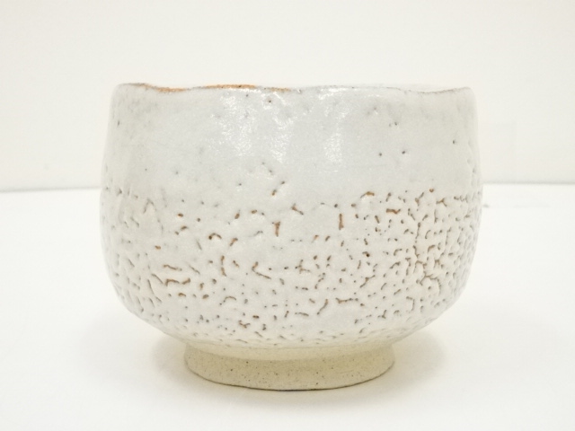 BK231　茶道具　備前焼作家　藤原　恭介　白磁　茶碗　共箱付き　未使用品 道具 ] - 道具 藤原恭助造 志野茶碗（共箱） | ネットショップ圭